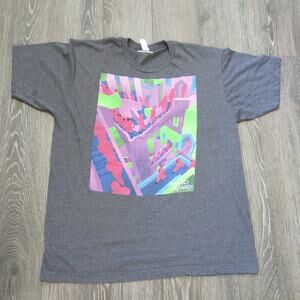 NETFLIX SQUID GAME T Shirt  Size L Korean Drama Horror Sci Fi Gray Casual